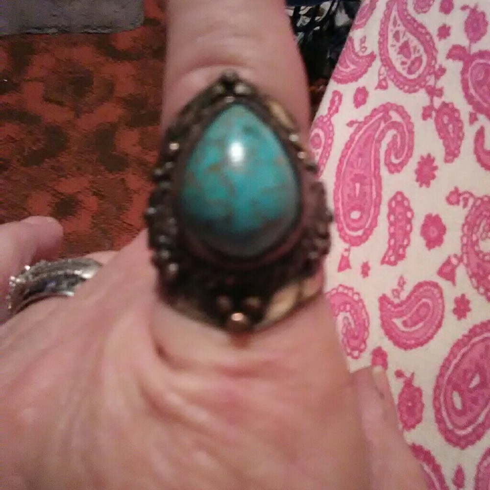 Turquoise & silver ring